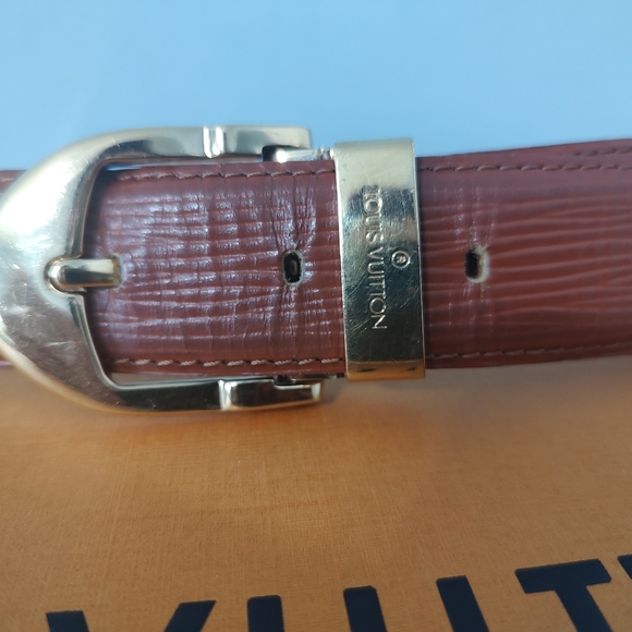 Louis Vuitton epi leather belt 85 S M EUC w/box - Picture 2 of 7